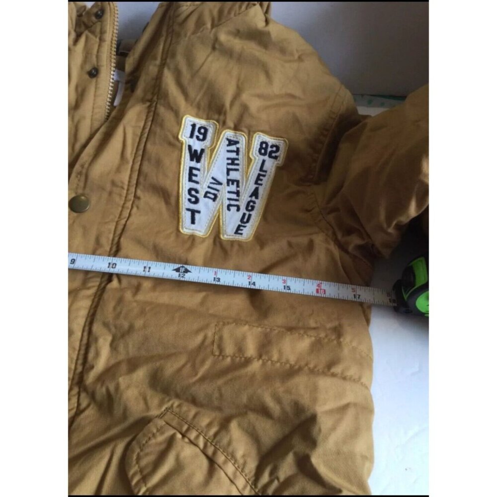 Joe Fresh Kids Boys Brown Hoodie Jacket Size S 6-7 West League Athletic Bomber - Picture 6 of 8